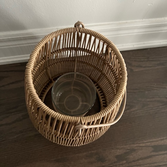 Synthetic Wicker Candle Holder - Picture 2 of 2